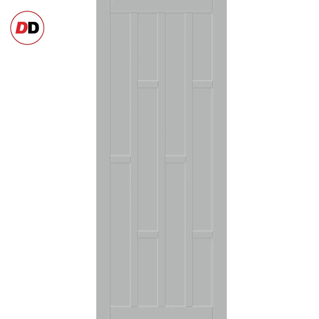 Bespoke Handmade Eco-Urban® Caledonia 10 Panel Double Absolute Evokit Pocket Door DD6433 - Colour Options