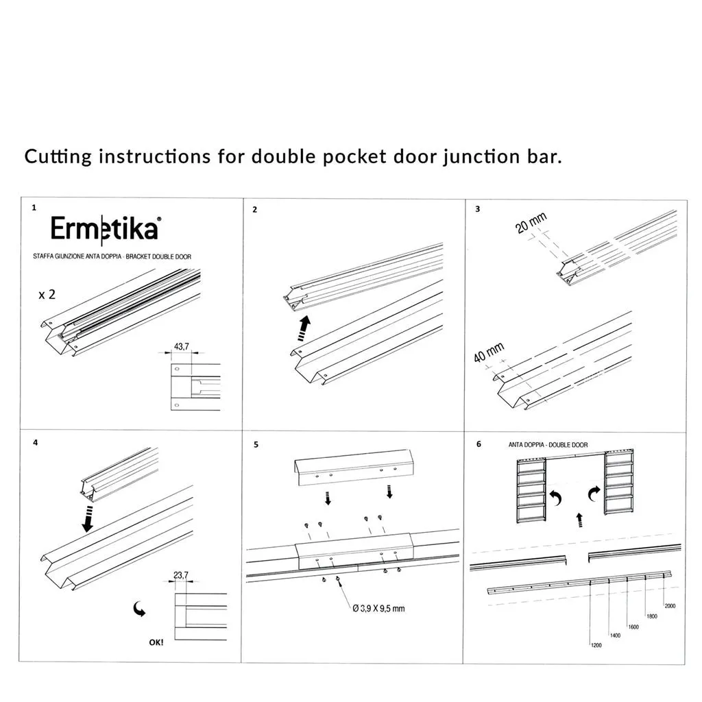 Bespoke Handmade Eco-Urban® Caledonia 10 Panel Double Absolute Evokit Pocket Door DD6433 - Colour Options