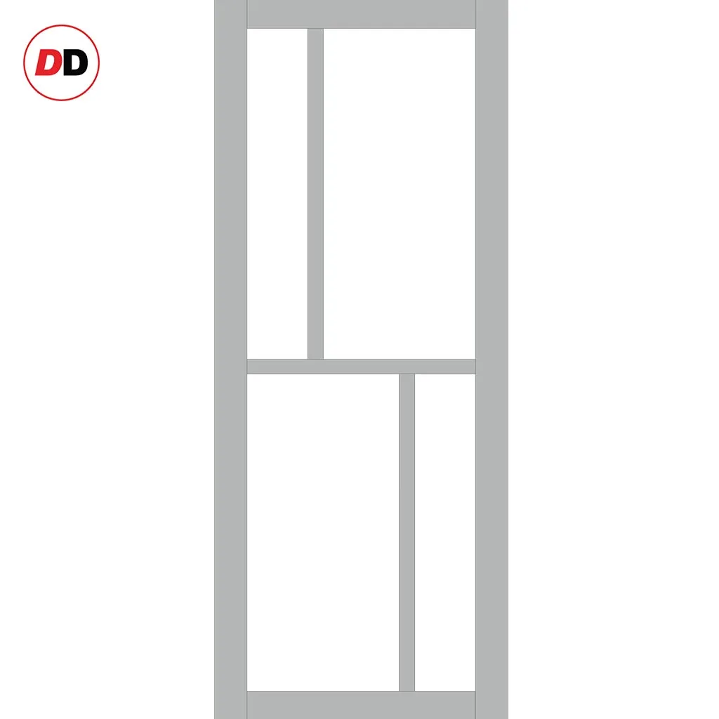 Bespoke Handmade Eco-Urban® Hampton 4 Pane Single Absolute Evokit Pocket Door DD6413G Clear Glass - Colour Options