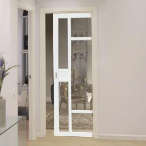 Bespoke Handmade Eco-Urban® Jura 5 Pane 1 Panel Single Evokit Pocket Door DD6431G Clear Glass - Colour Options