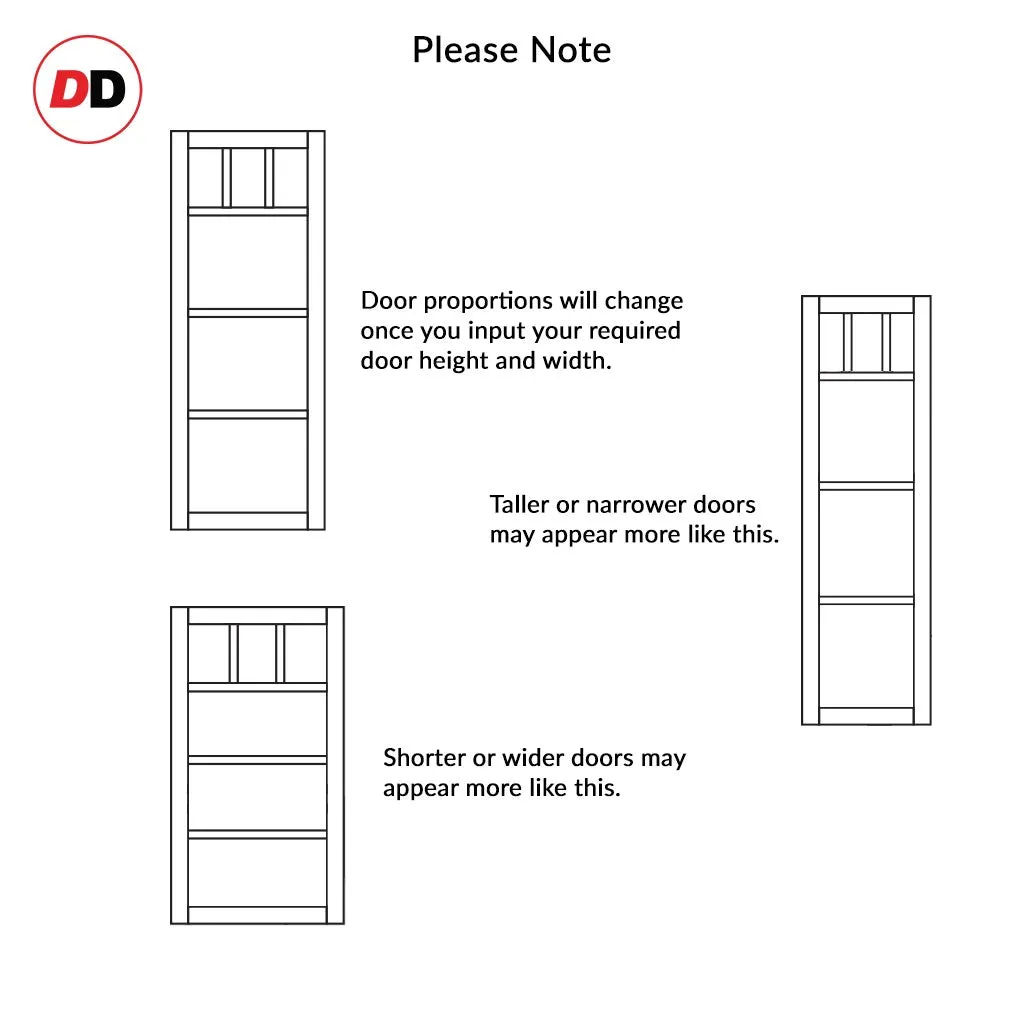 Bespoke Handmade Eco-Urban® Lagos 6 Panel Double Absolute Evokit Pocket Door DD6427 - Colour Options