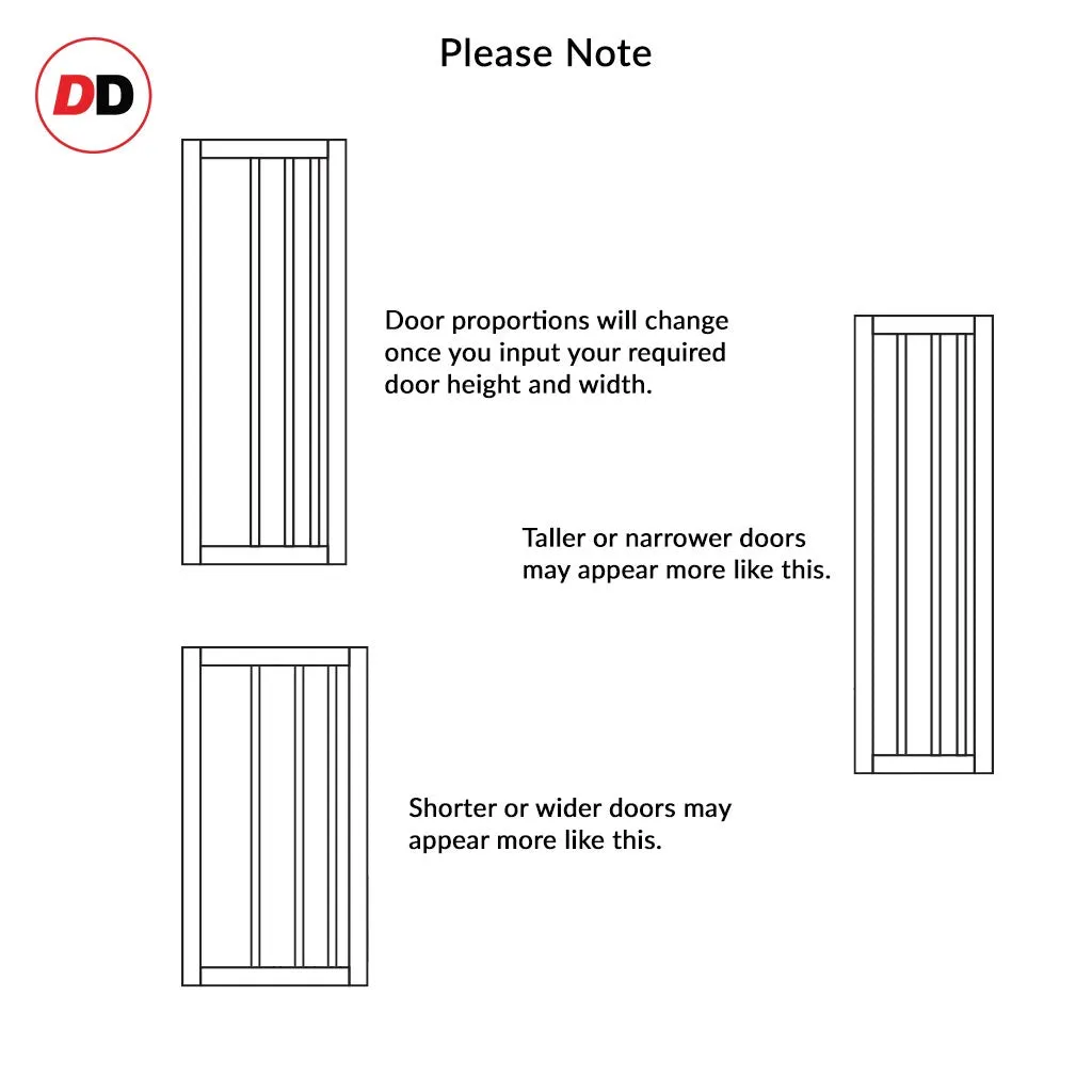 Bespoke Handmade Eco-Urban® Malmo 4 Panel Double Evokit Pocket Door DD6401 - Colour Options