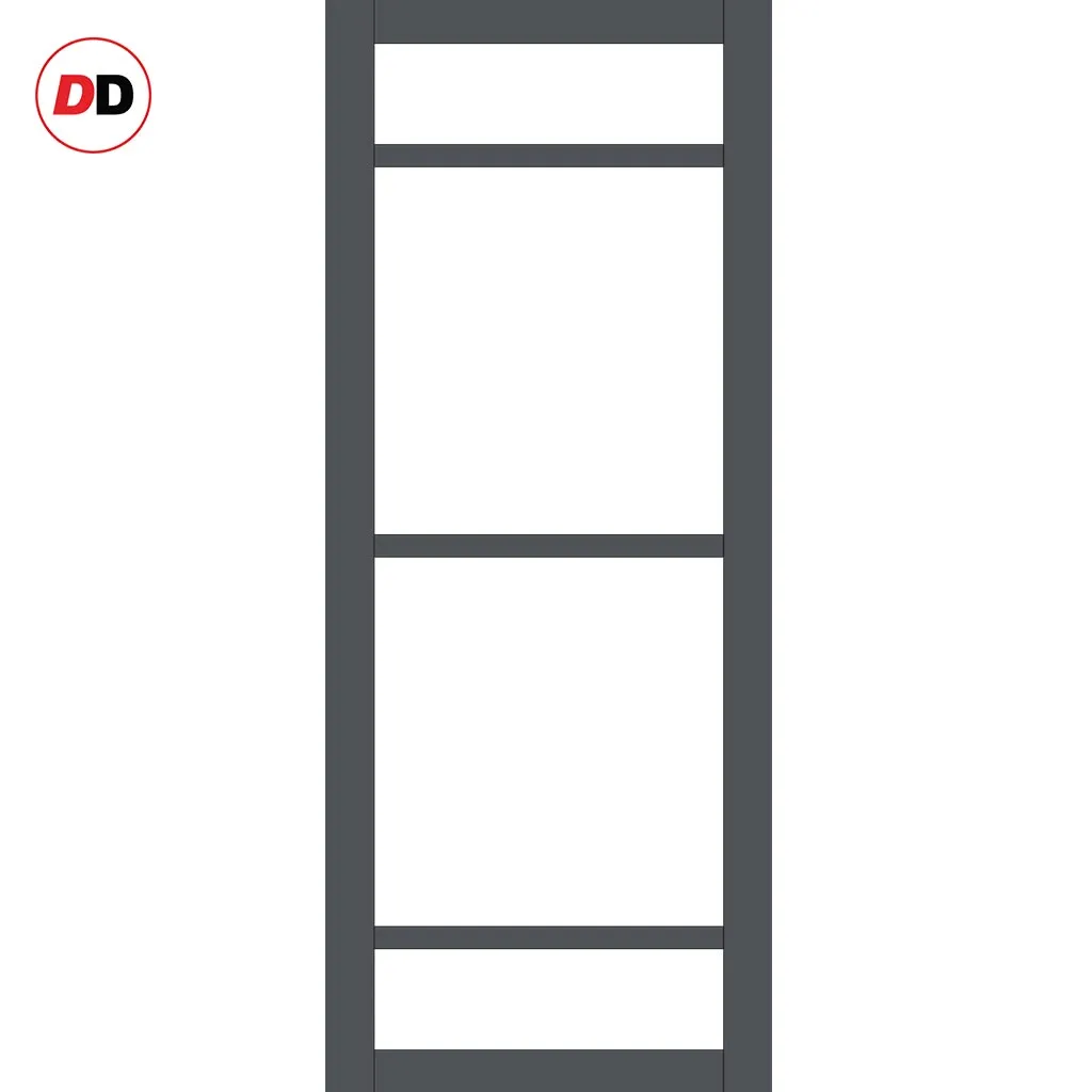 Bespoke Handmade Eco-Urban® Malvan 4 Pane Double Absolute Evokit Pocket Door DD6414SG Frosted Glass - Colour Options