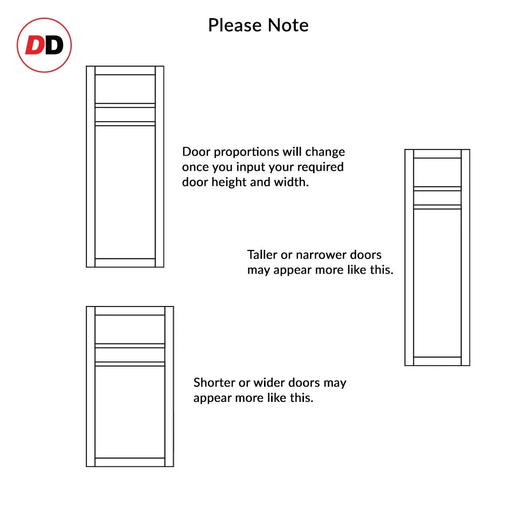 Bespoke Handmade Eco-Urban® Orkney 1 Pane 2 Panel Double Evokit Pocket Door DD6403SG Frosted Glass - Colour Options