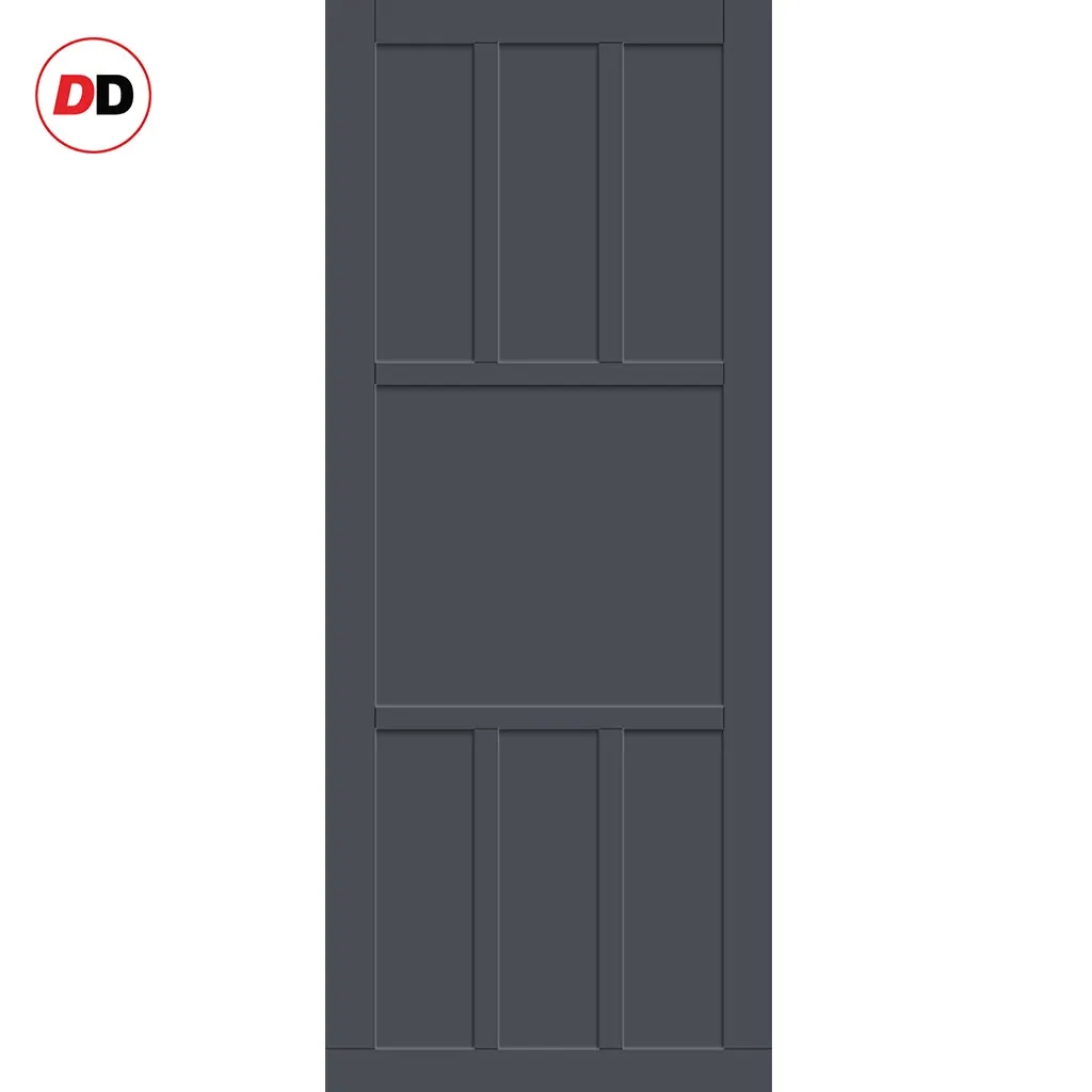 Bespoke Handmade Eco-Urban® Queensland 7 Panel Double Evokit Pocket Door DD6424 - Colour Options