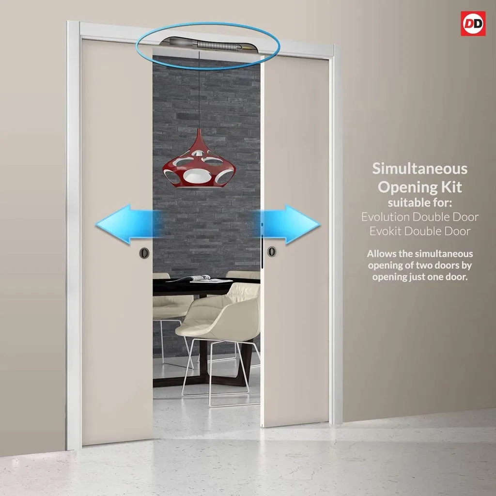 Bespoke Handmade Eco-Urban® Sintra 4 Pane Double Evokit Pocket Door DD6428G Clear Glass - Colour Options