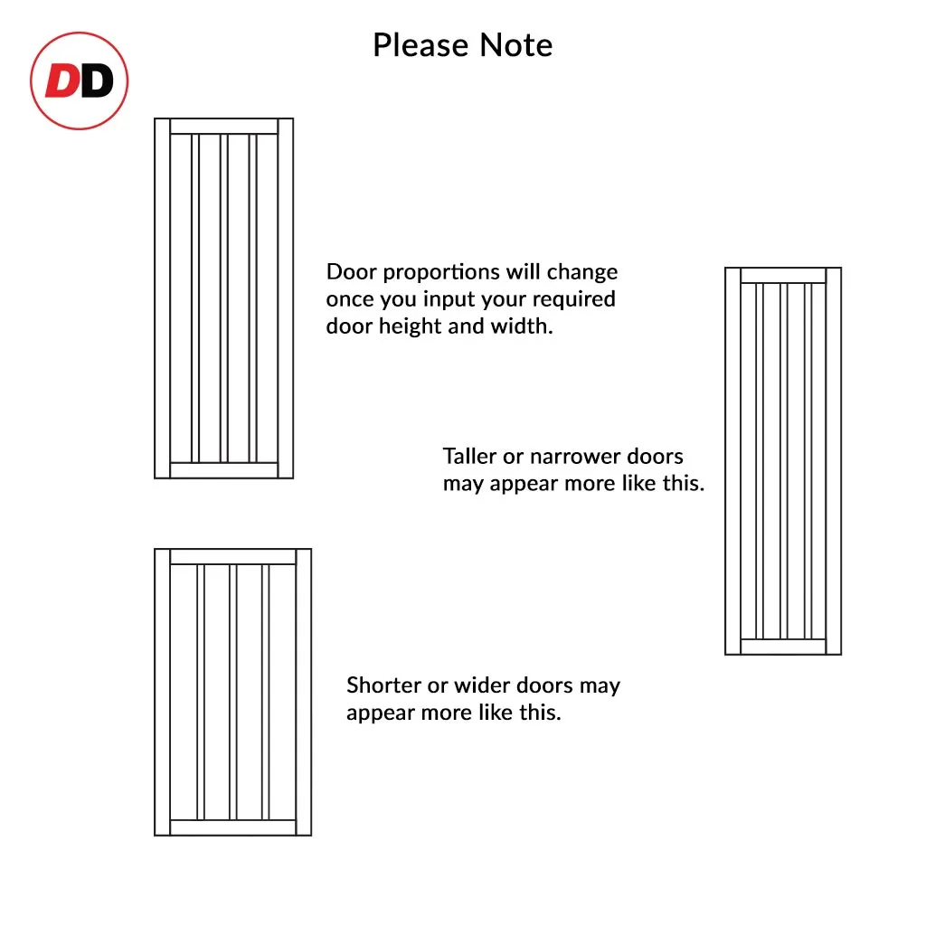 Bespoke Handmade Eco-Urban® Sintra 4 Pane Double Evokit Pocket Door DD6428G Clear Glass - Colour Options