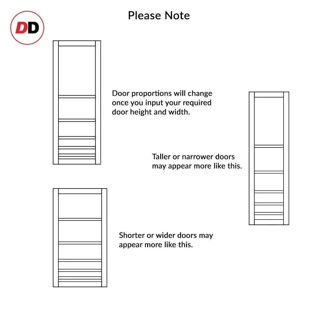 Bespoke Handmade Eco-Urban® Stockholm 7 Panel Single Evokit Pocket Door DD6407 - Colour Options