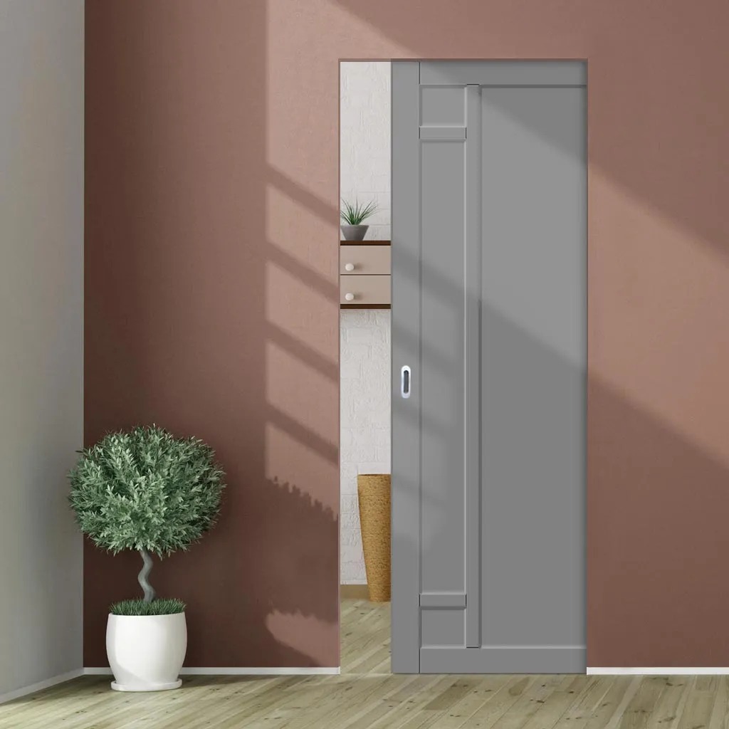 Bespoke Handmade Eco-Urban® Suburban 4 Panel Single Absolute Evokit Pocket Door DD6411 - Colour Options