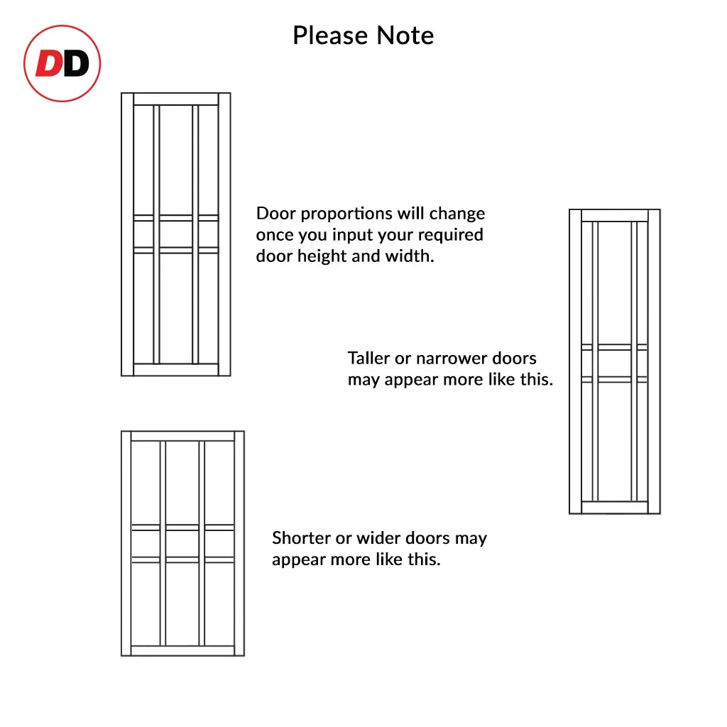 Bespoke Handmade Eco-Urban® Tromso 9 Panel Single Absolute Evokit Pocket Door DD6402 - Colour Options