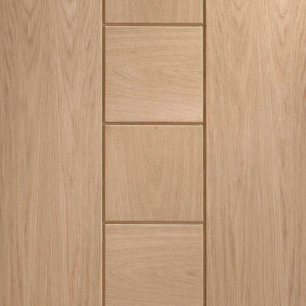 Bespoke Messina Oak Flush 3 Door Maximal Wardrobe and Frame Kit - Prefinished