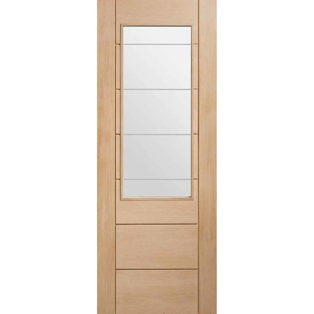 Bespoke Palermo Oak 2XG Glazed 4 Door Maximal Wardrobe and Frame Kit