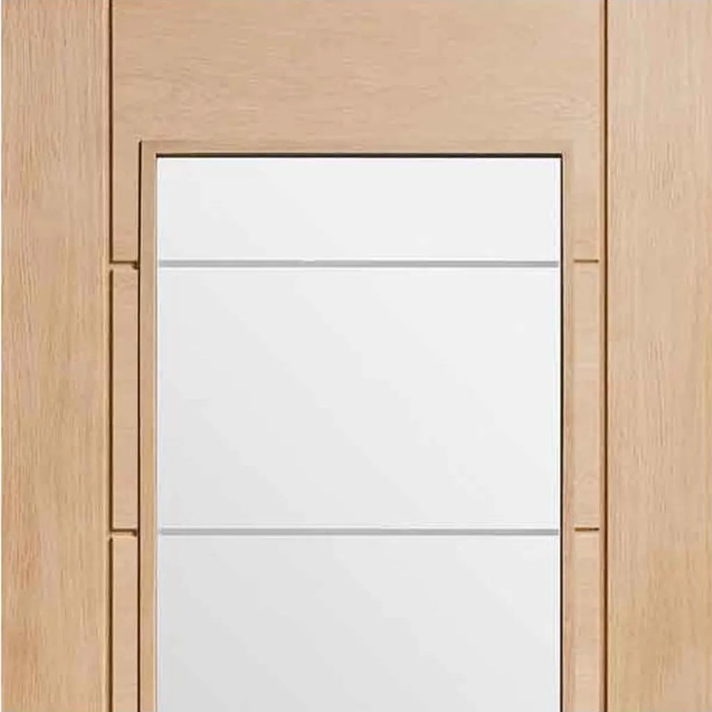 Bespoke Palermo Oak 2XG Glazed 4 Door Maximal Wardrobe and Frame Kit