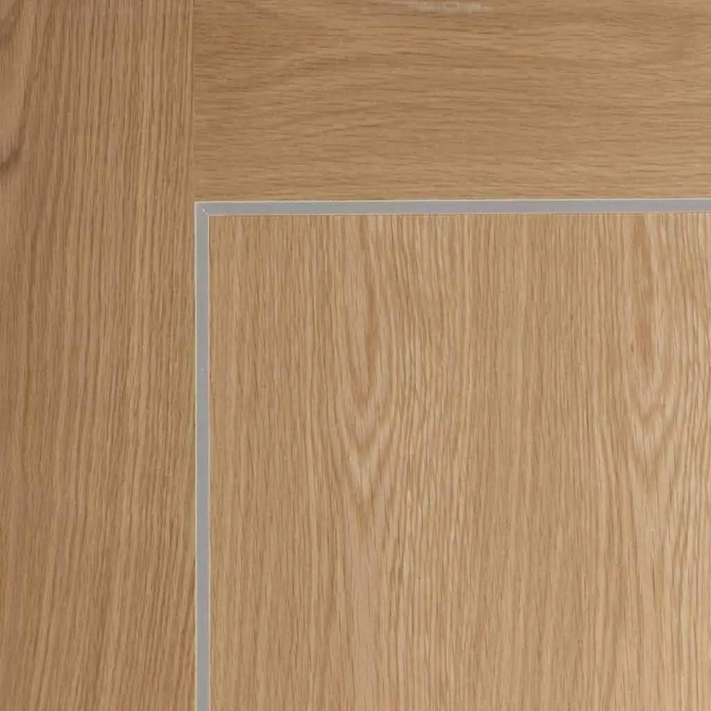 Bespoke Pass-Easi Varese Oak Flush - 4 Sliding Doors and Frame Kit - Aluminium Inlay - Prefinished