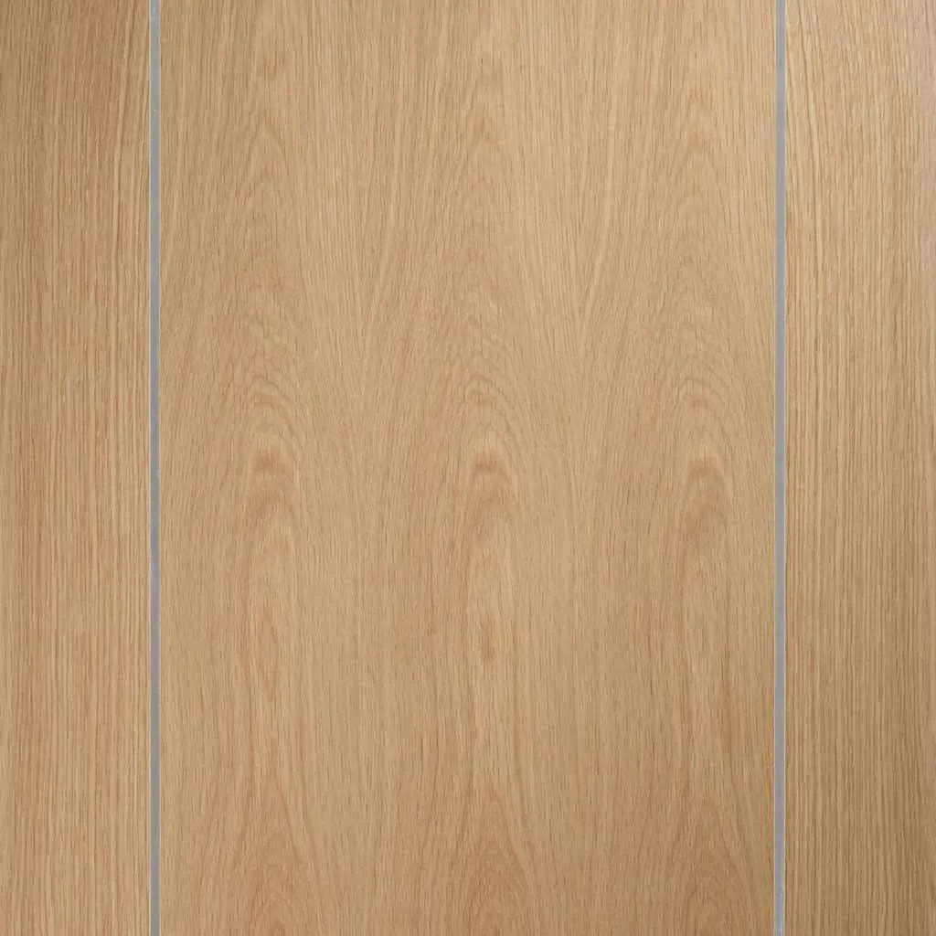 Bespoke Pass-Easi Varese Oak Flush - 4 Sliding Doors and Frame Kit - Aluminium Inlay - Prefinished