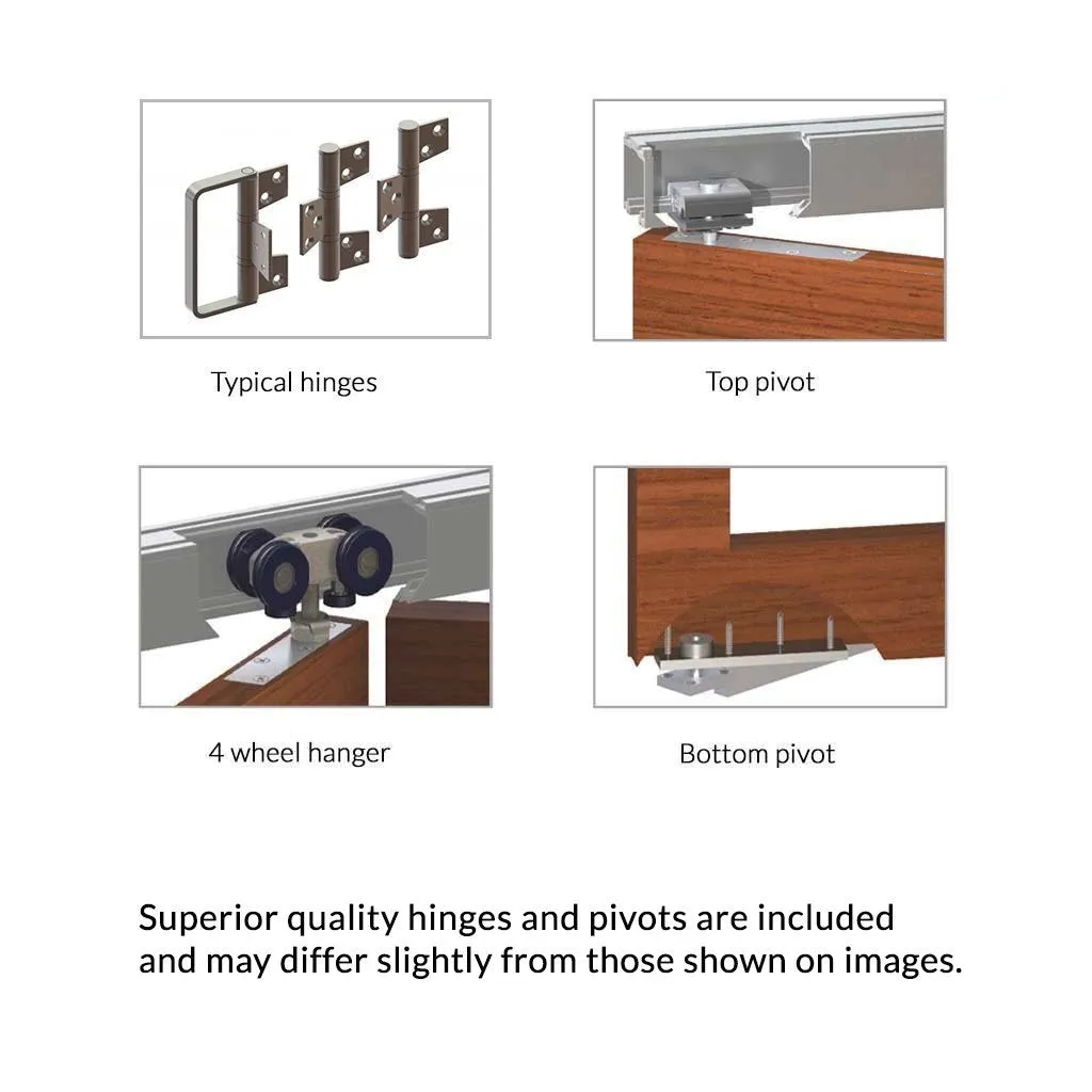 Bespoke Thrufold Forli Walnut Flush Folding 2 0 Door - Aluminium Inlay - Prefinished