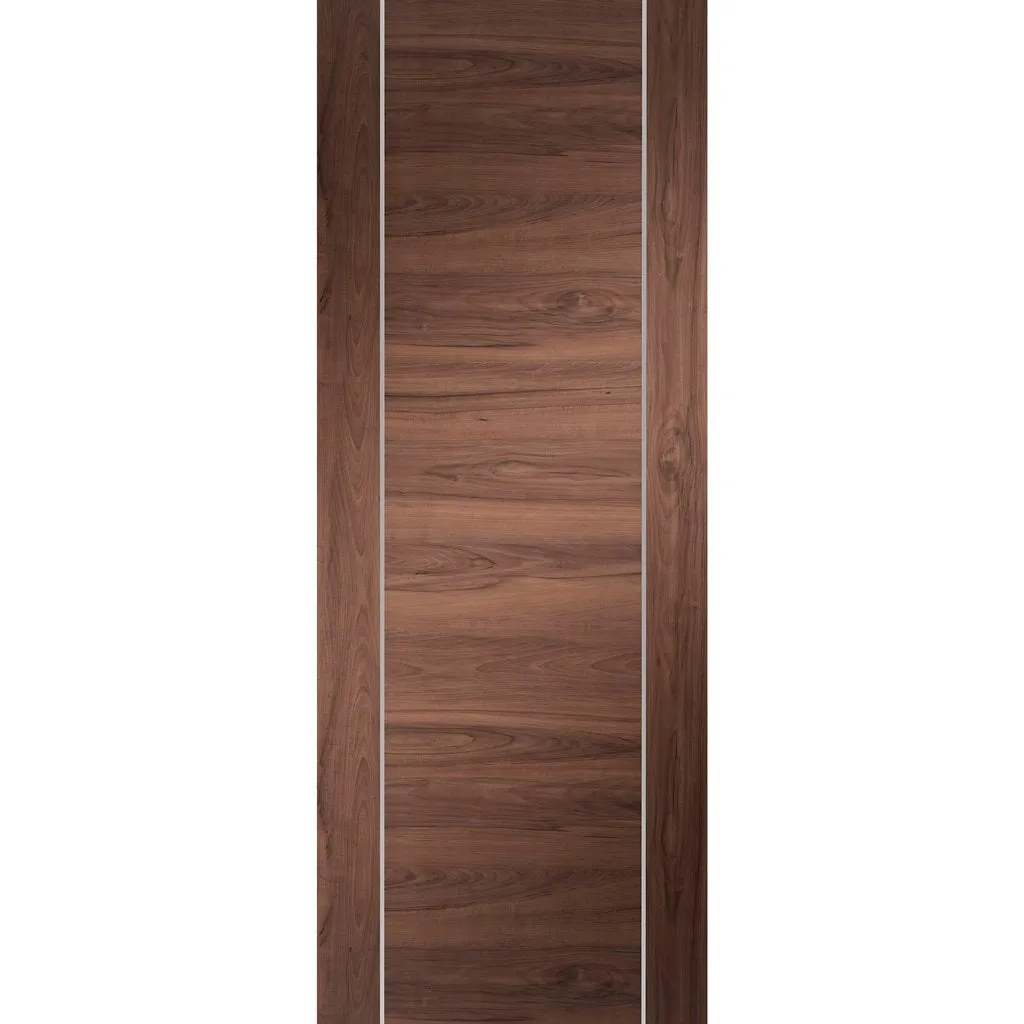 Bespoke Thrufold Forli Walnut Flush Folding 2 0 Door - Aluminium Inlay - Prefinished