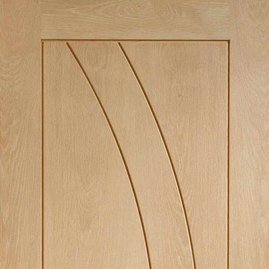 Bespoke Thrufold Salerno Oak Flush Folding 3 0 Door - Prefinished