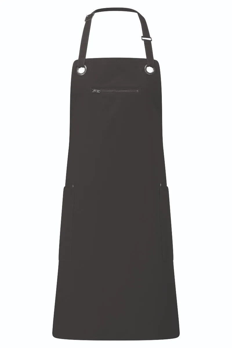 Black ‘Barley’ Sustainable Bib Apron (3 Pockets)