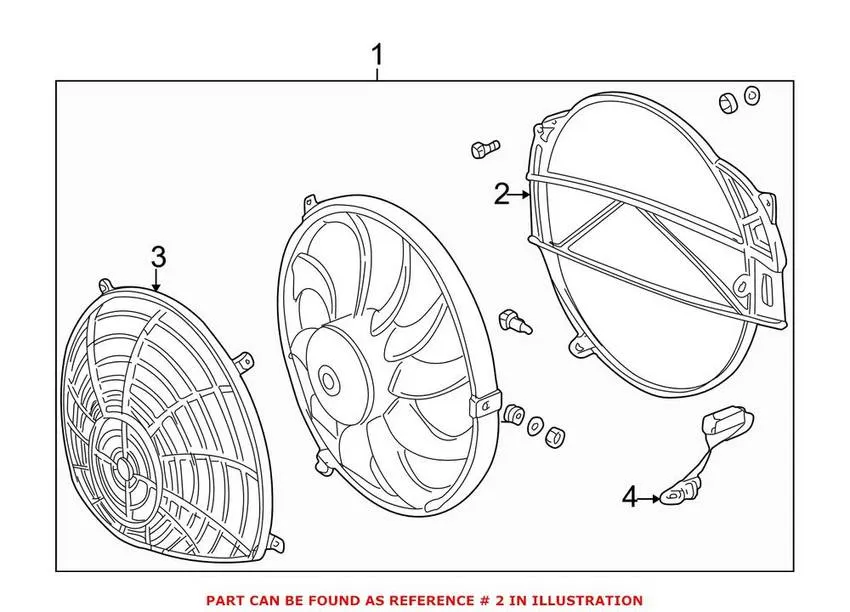 BMW A/C Condenser Fan Shroud 64548391748 – Genuine BMW