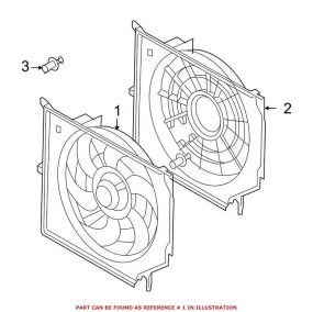 BMW Engine Cooling Fan Assembly 17427519704