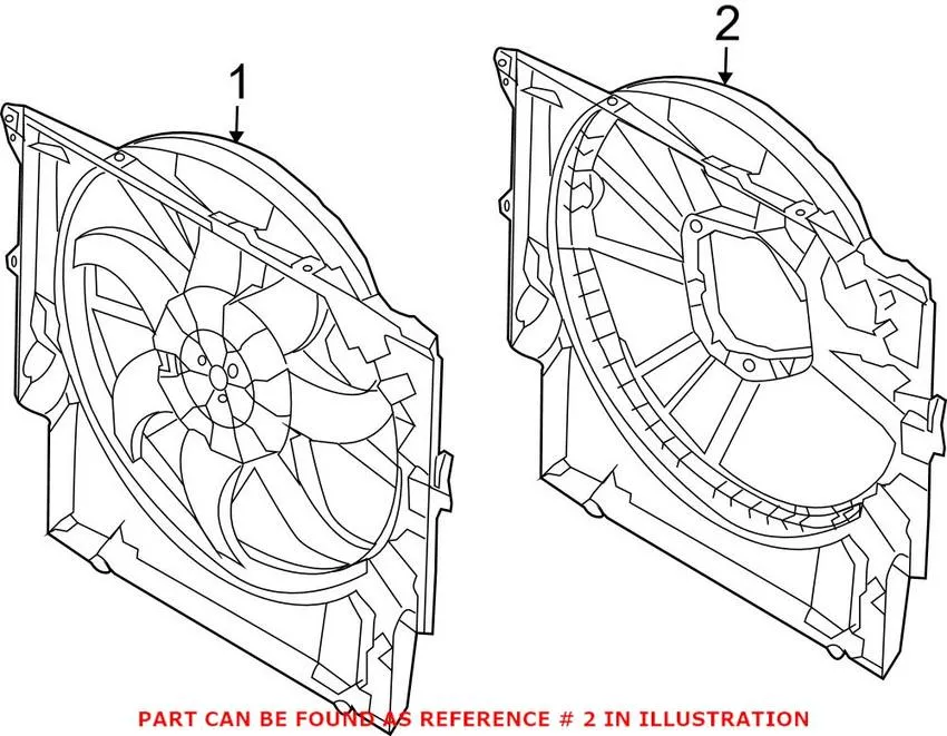 BMW Engine Cooling Fan Shroud 17428626871