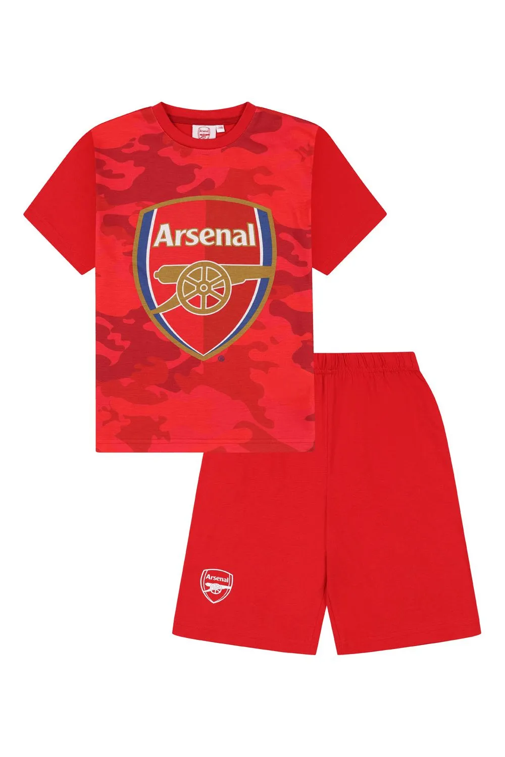 Boys Arsenal FC Red Camouflage Short Pyjamas