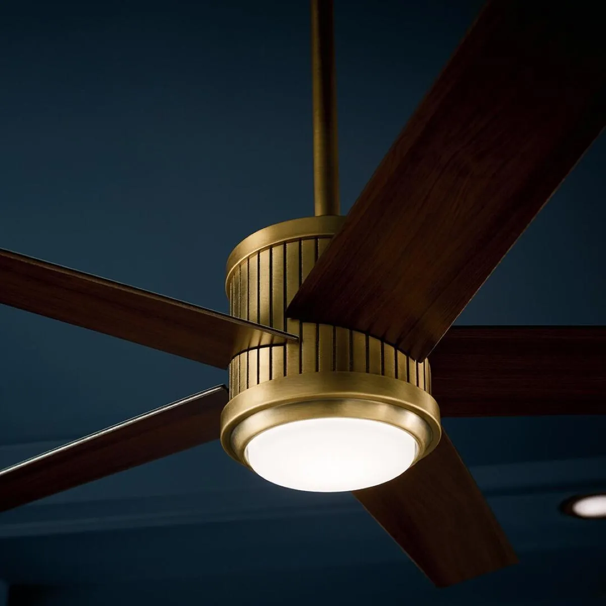 Brahm 48 Inch Natural Brass LED Indoor Ceiling Fan with Remote