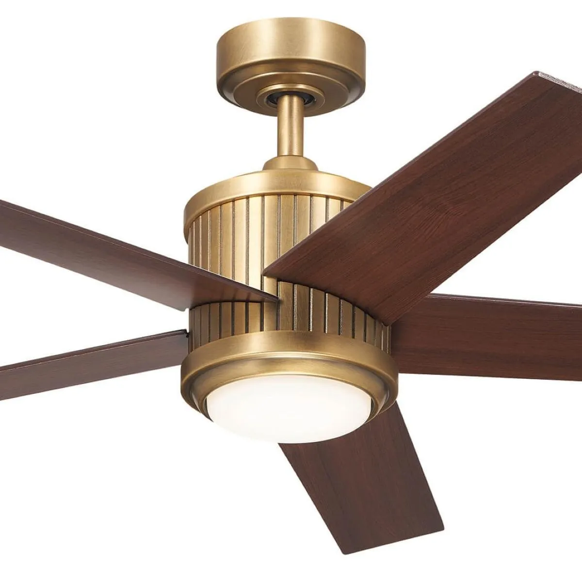 Brahm 48 Inch Natural Brass LED Indoor Ceiling Fan with Remote