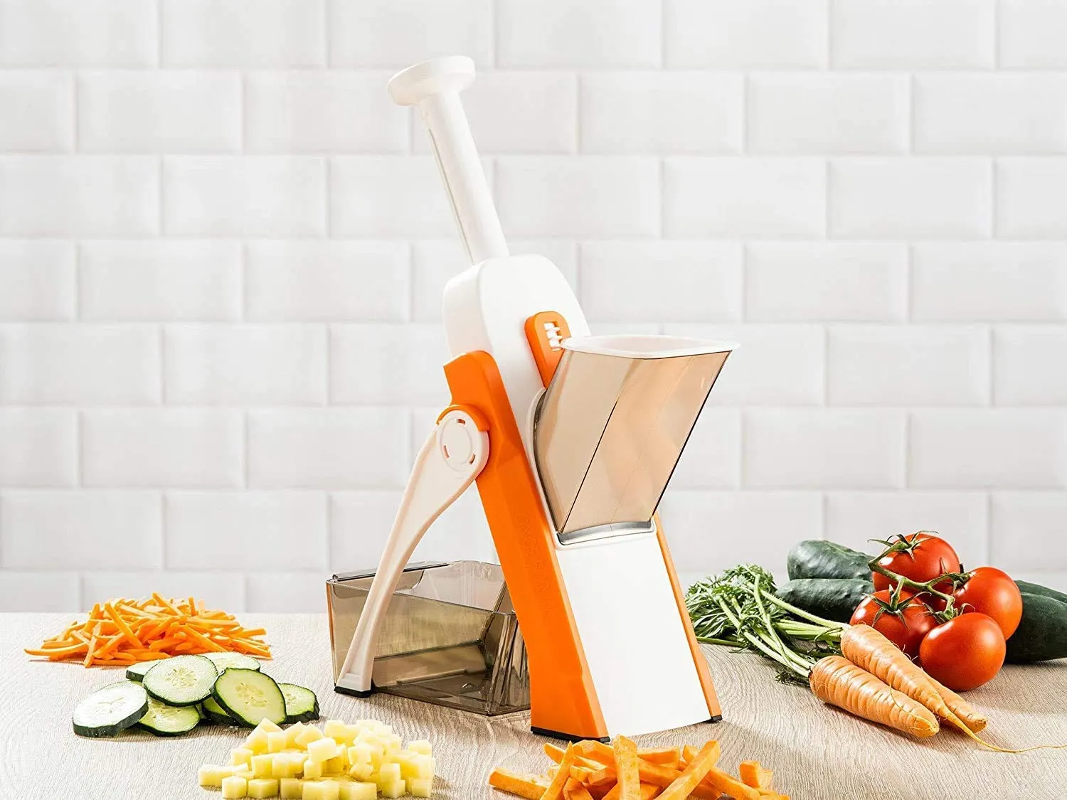 Brava Spring Slicer Vegetable Cutter Multifunctional high quality Vegetable Fruits Cutter -Vegetable Cutter and Slicer -Vegetable Slicer Cutter 5 in 1 Vegetable Peeler Cucumber Carrot Potato Slicer Peeler Grater