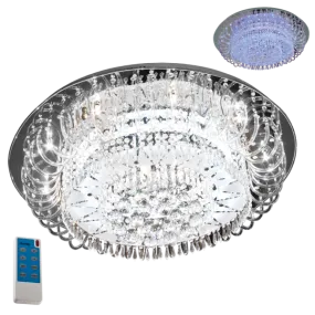 Bright Star Lighting CF097 LED Polished Chrome Flush Mount with Crystals