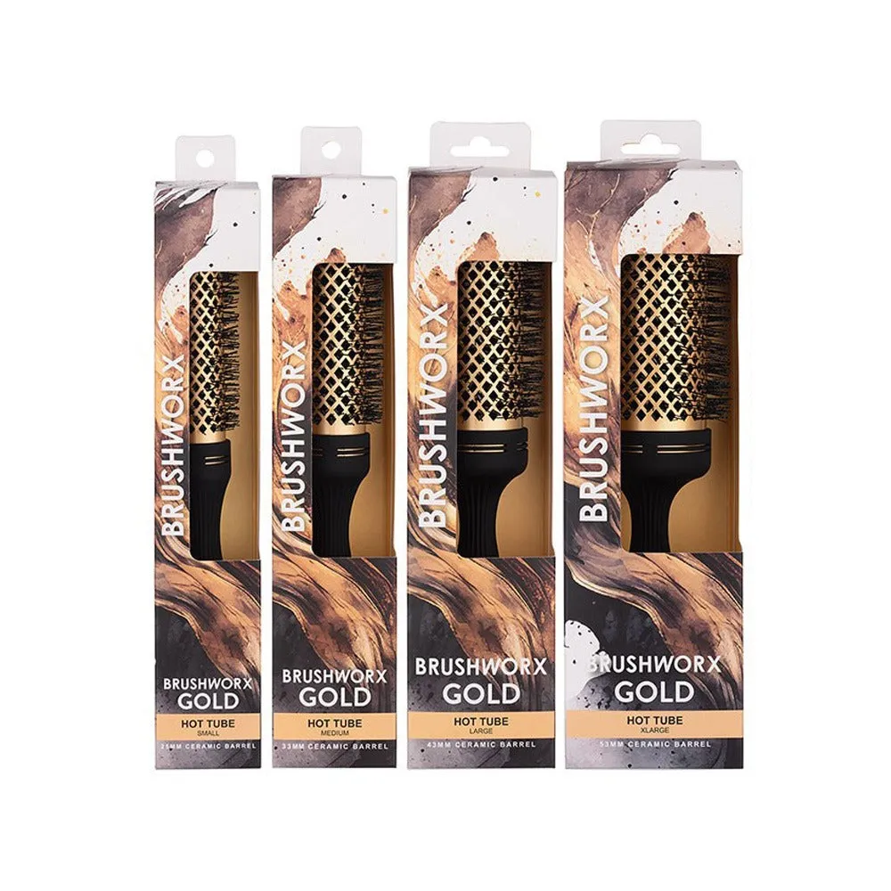 Brushworx Gold Ceramic Hot Tube Brush - S (40mm)