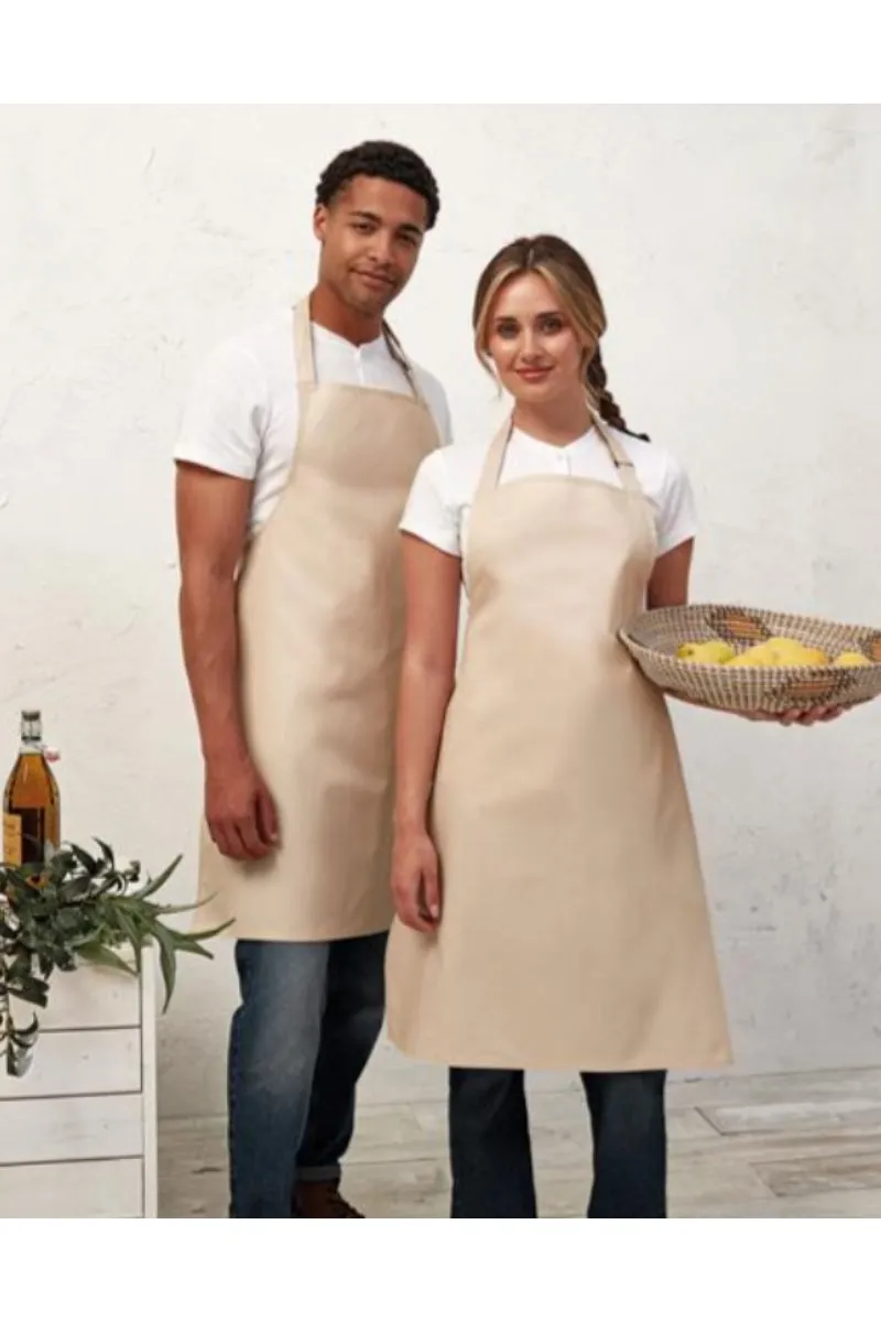 Burgundy Sustainable Bib Apron (No Pockets)