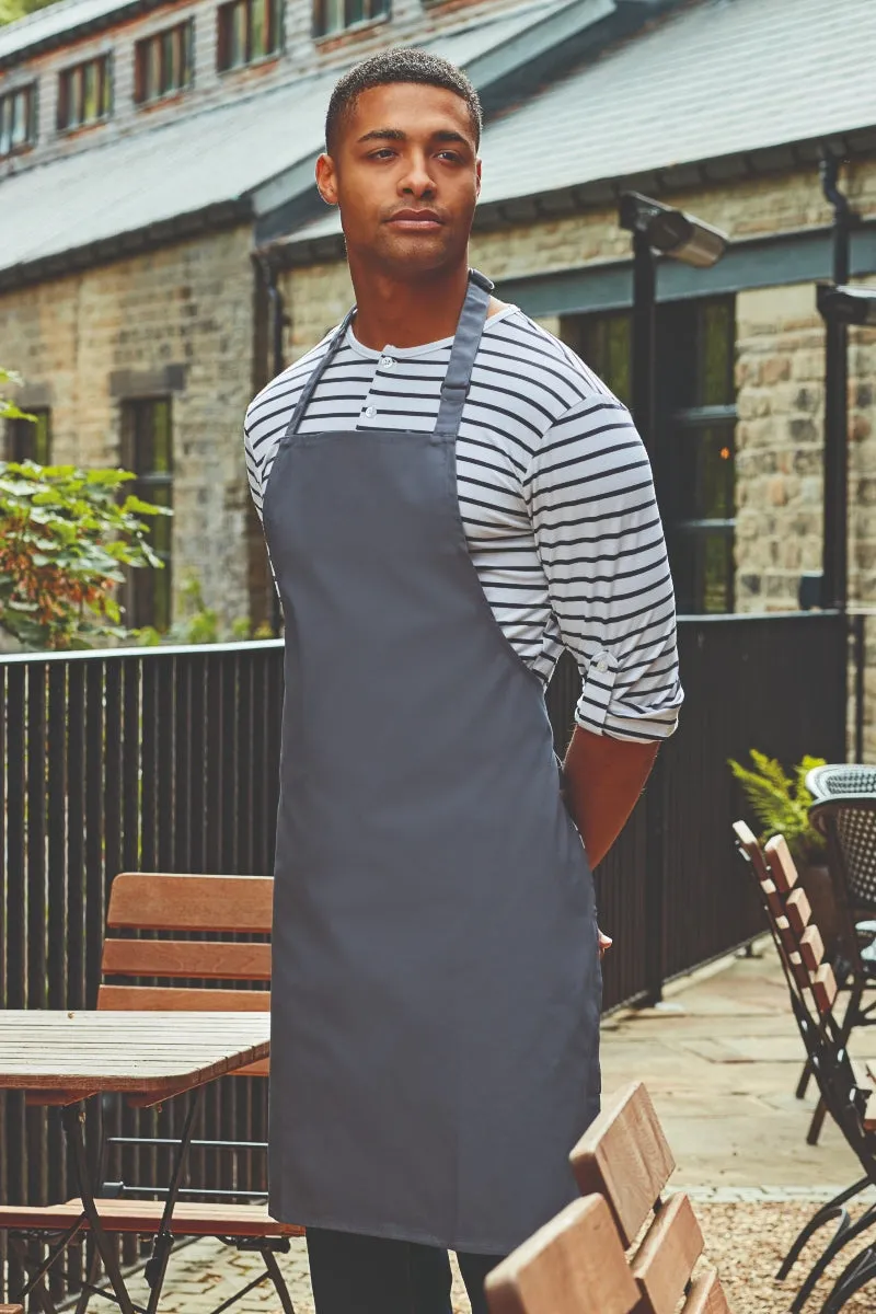 Burgundy Sustainable Bib Apron (No Pockets)