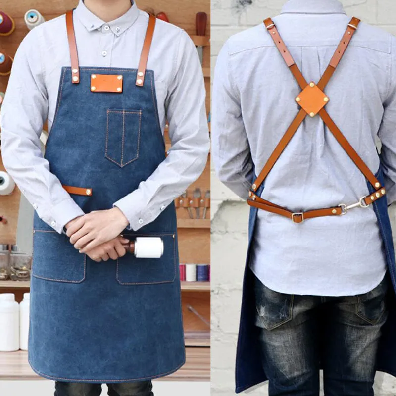 Canvas Apron Adjustable Work Apron Shop Apron Custom Logo Apron Painting Apron Server Aprons ZW189-22