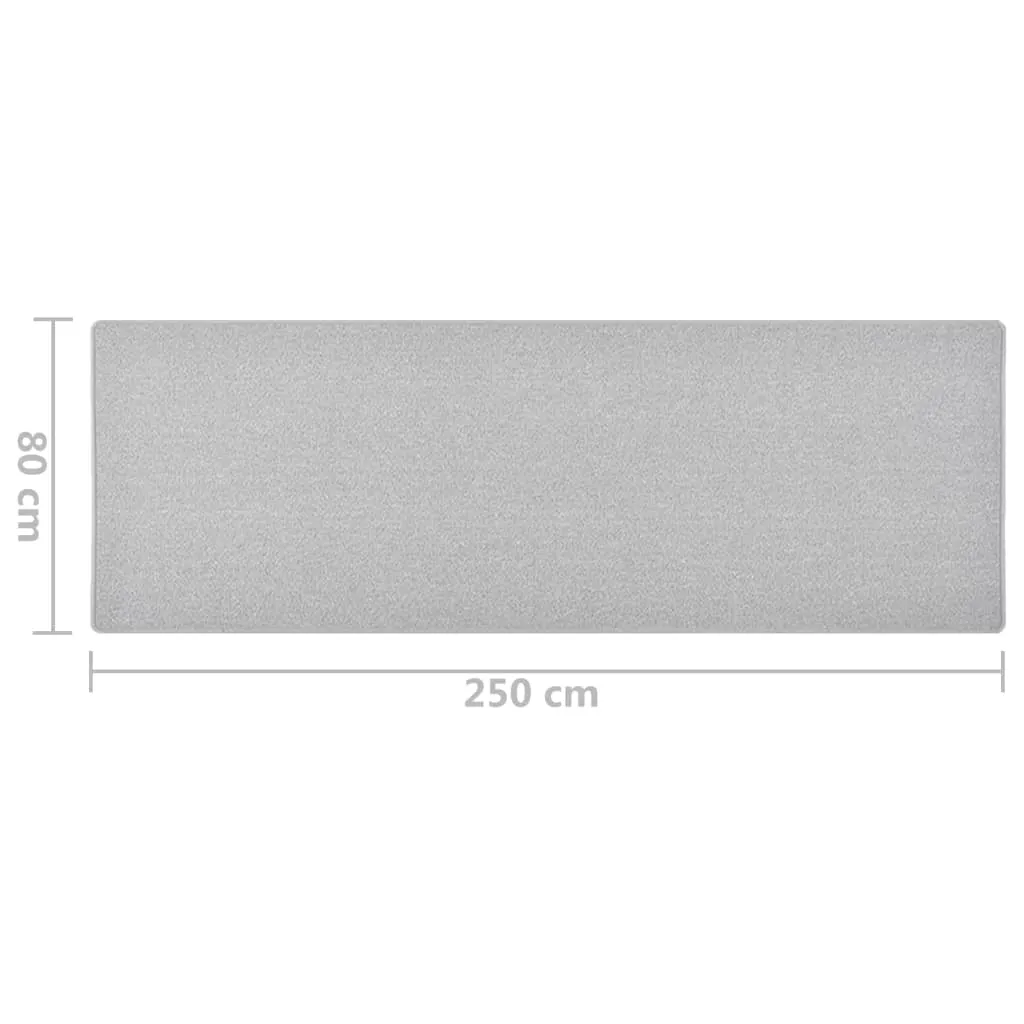 Carpet Runner Light Grey 80x250 cm