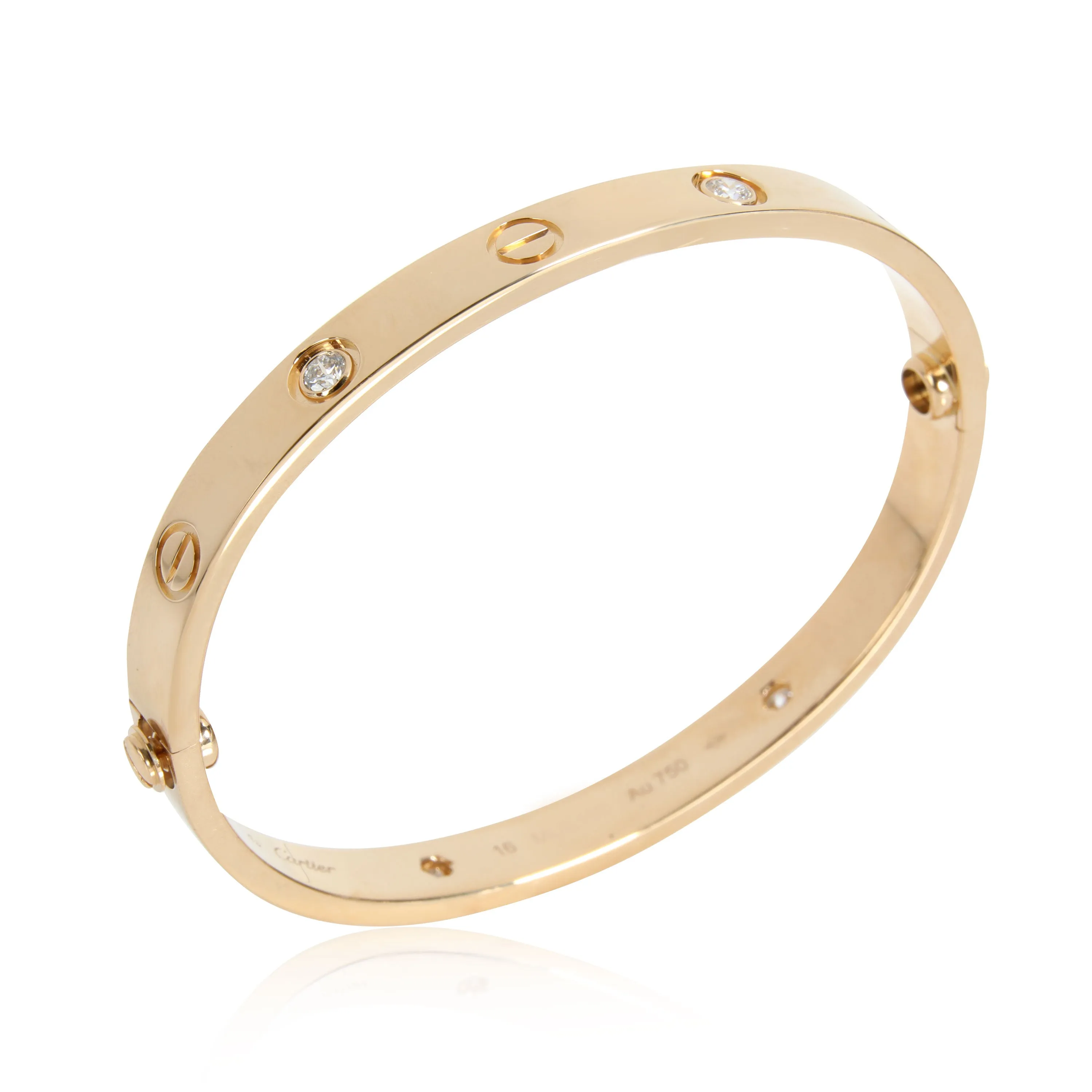 Cartier Love Diamond Bracelet in 18K Yellow Gold 0.42 CTW