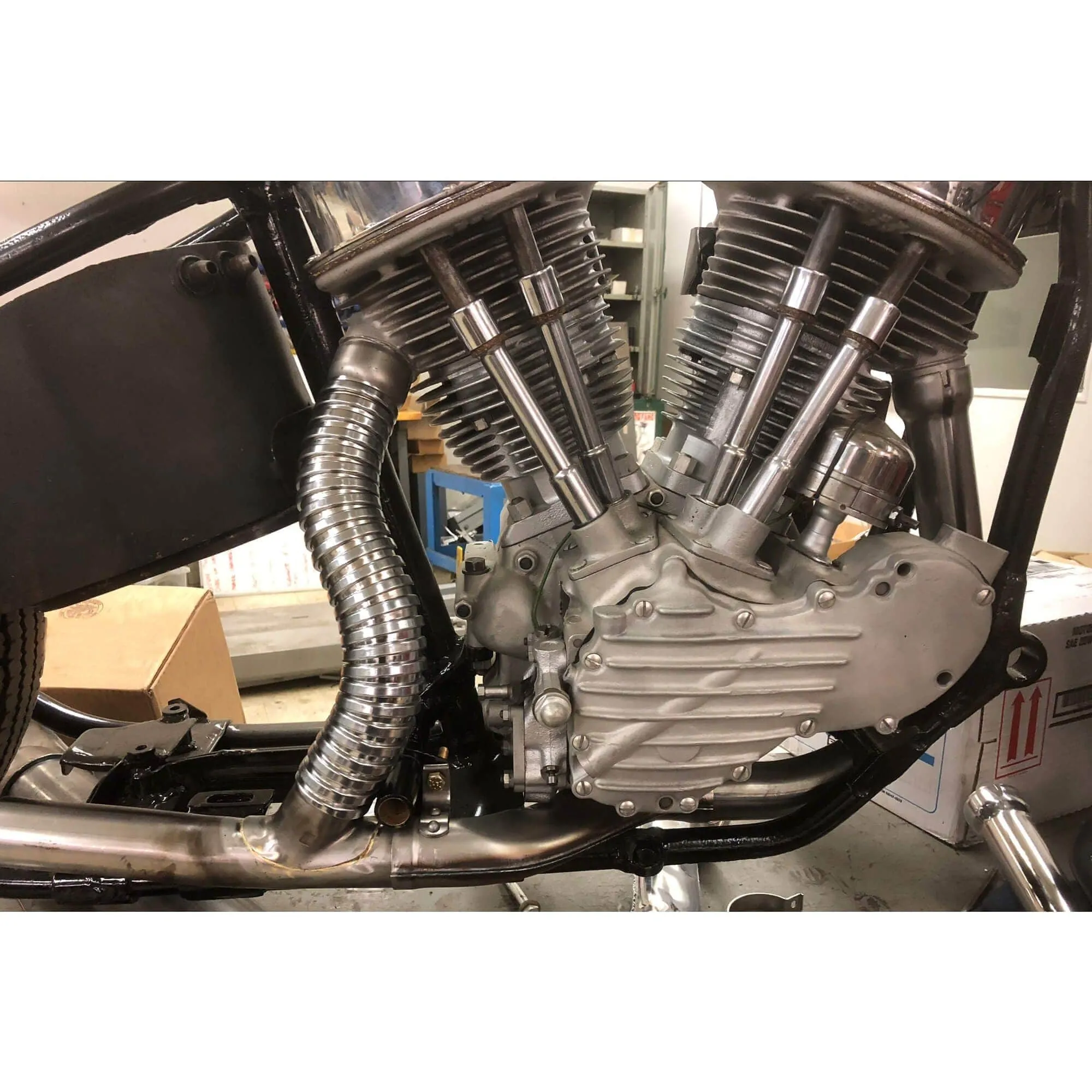 Chrome Flexible Exhaust Cover for vintage Harley & Universal