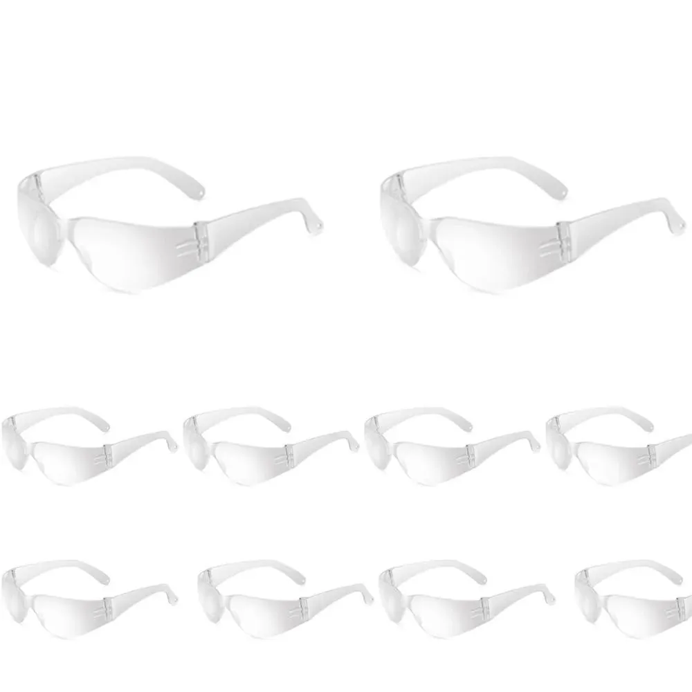 Clear Safety Glasses Protective Eyewear for Men Women Scratch & Impact Resistant Eye Protection for Work, Lab(10pcs)