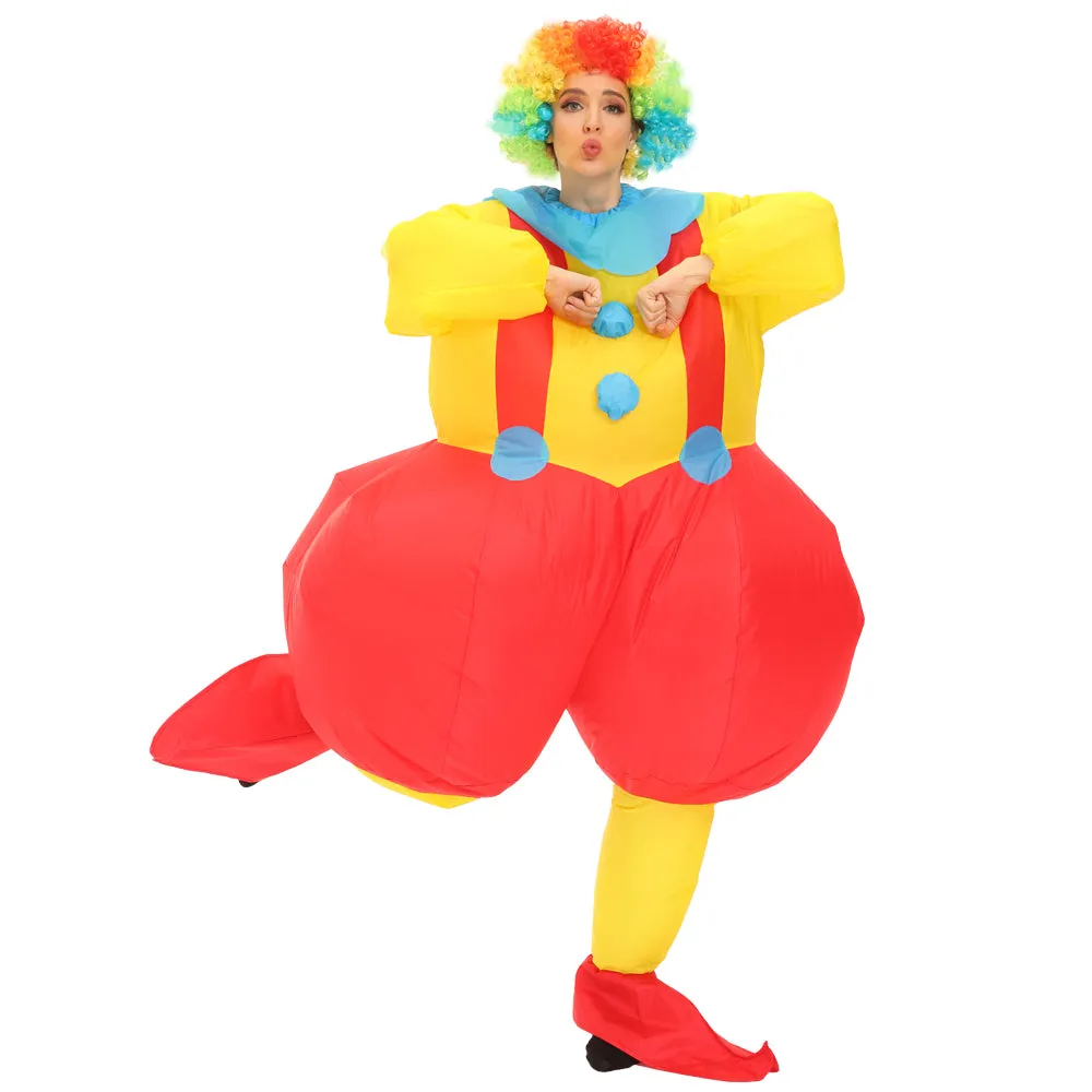 Clown Inflatable Costume Funny Blow up Costume for Halloween Cosplay Party Christmas