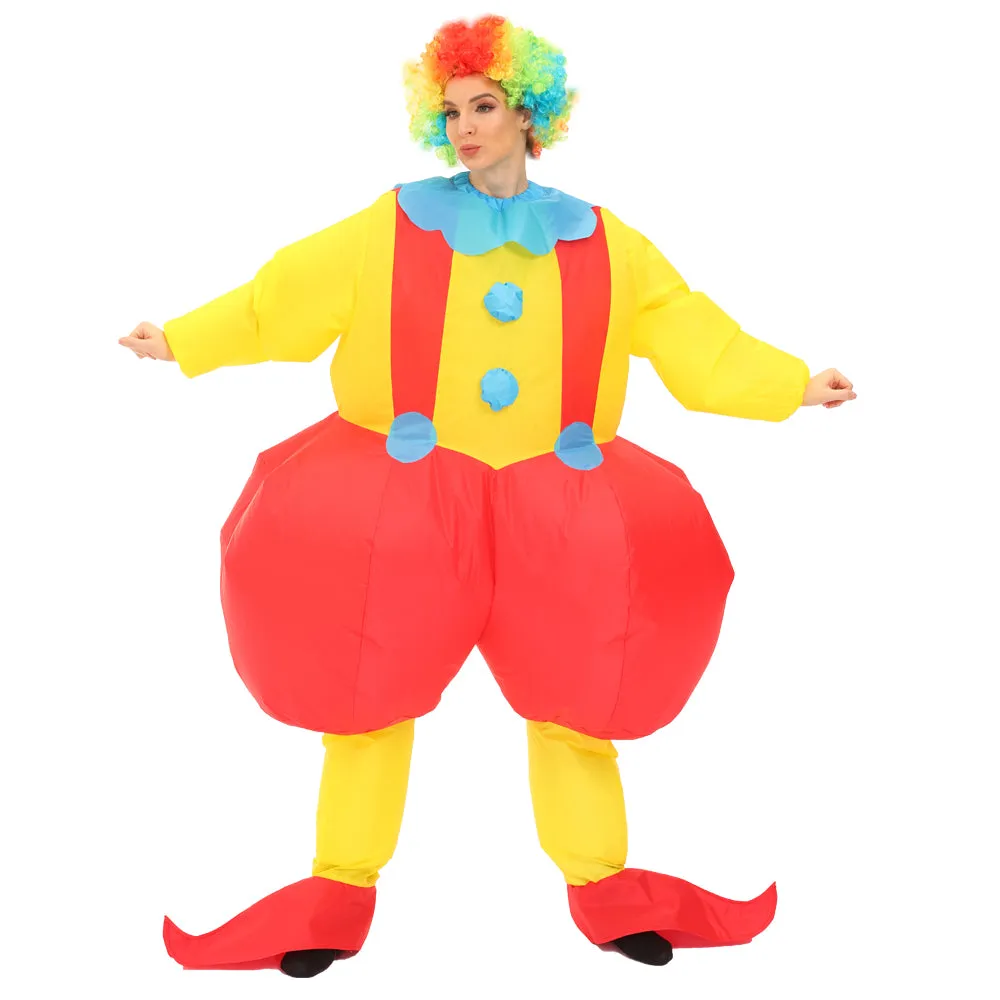 Clown Inflatable Costume Funny Blow up Costume for Halloween Cosplay Party Christmas