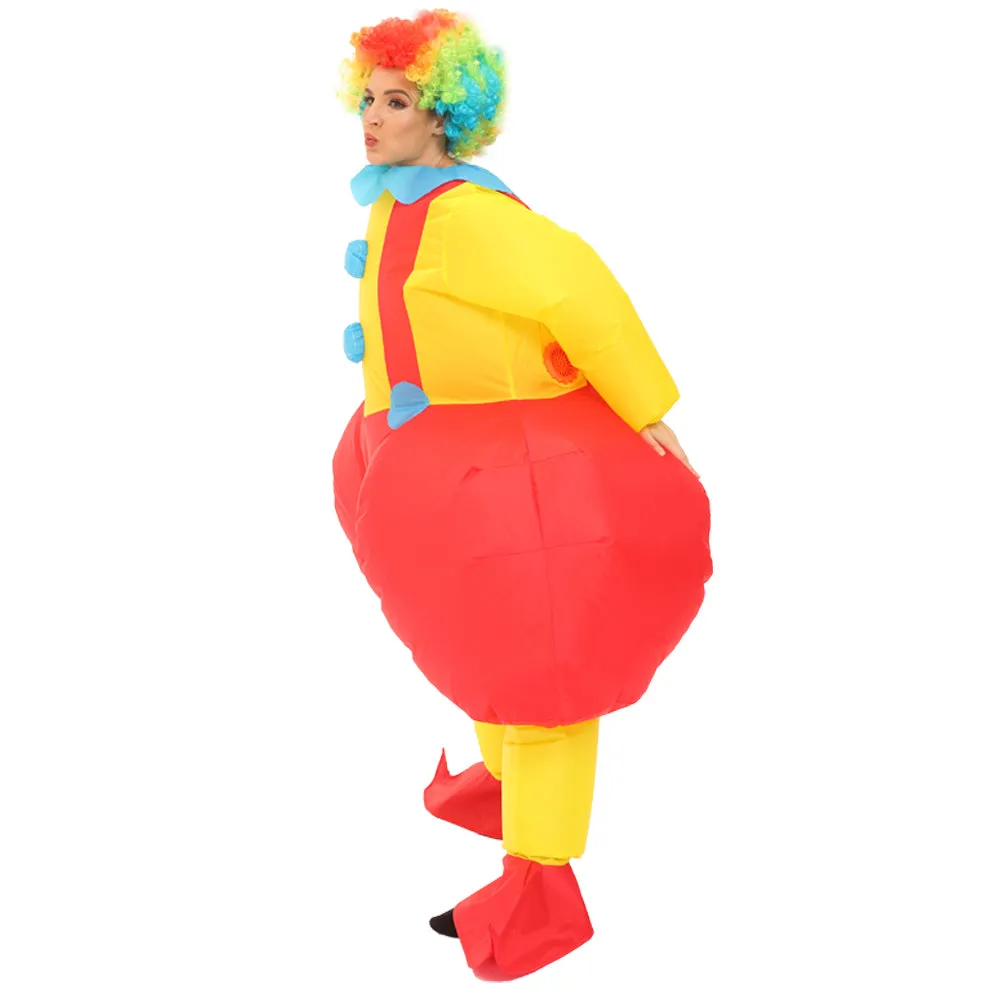 Clown Inflatable Costume Funny Blow up Costume for Halloween Cosplay Party Christmas