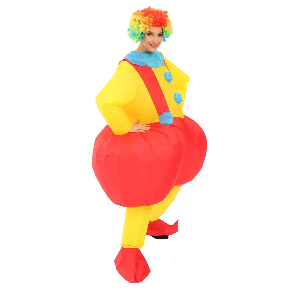 Clown Inflatable Costume Funny Blow up Costume for Halloween Cosplay Party Christmas