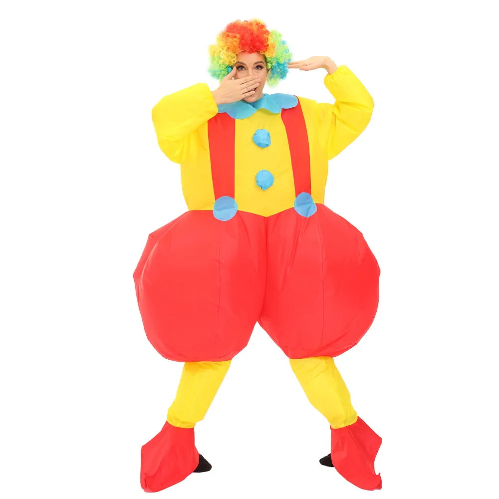 Clown Inflatable Costume Funny Blow up Costume for Halloween Cosplay Party Christmas