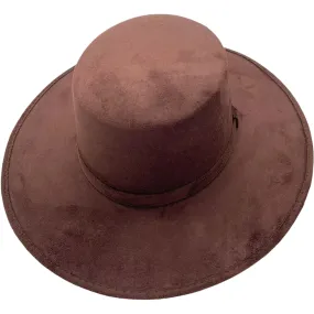 Cordobes Suede Hat- Dark Brown