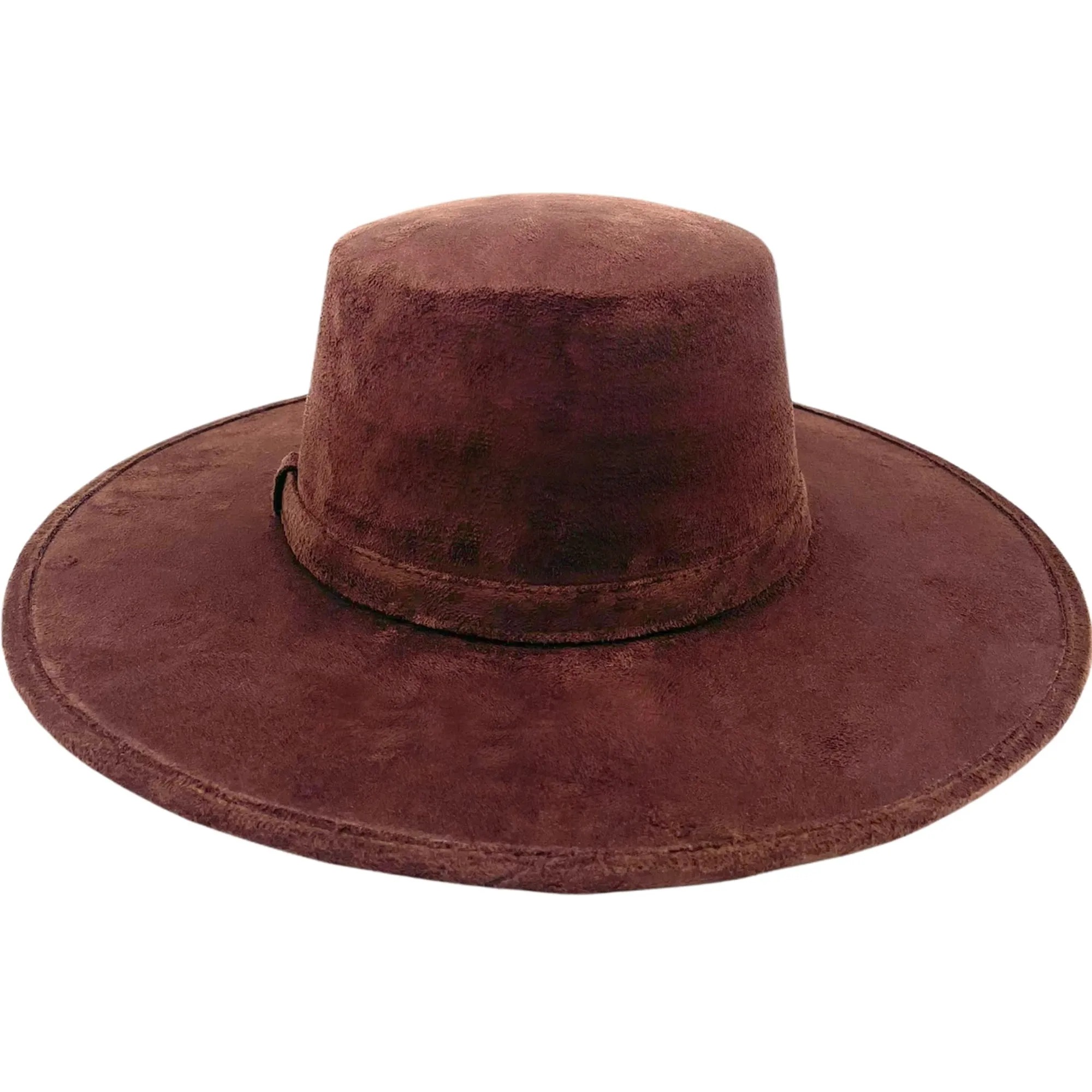 Cordobes Suede Hat- Dark Brown