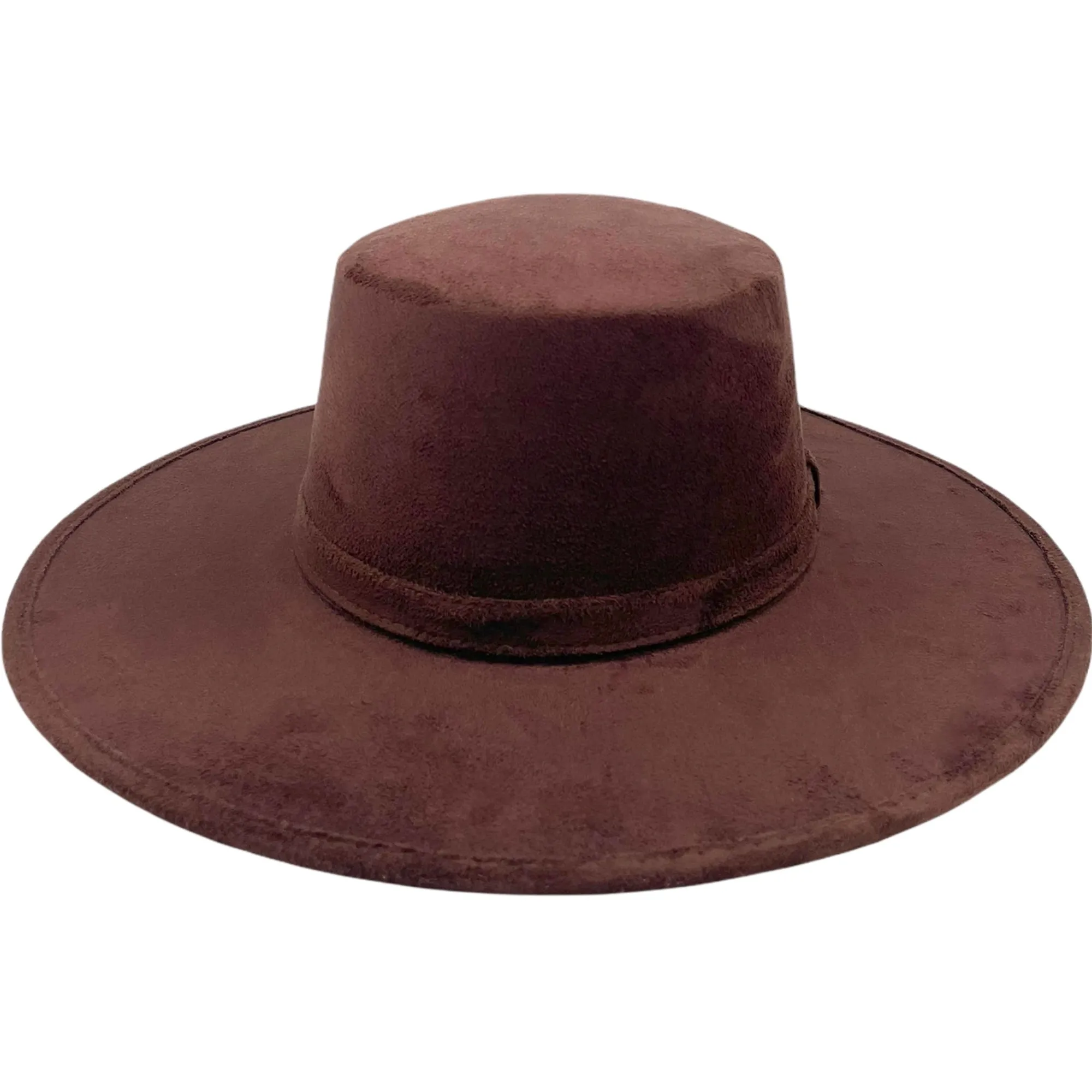 Cordobes Suede Hat- Dark Brown