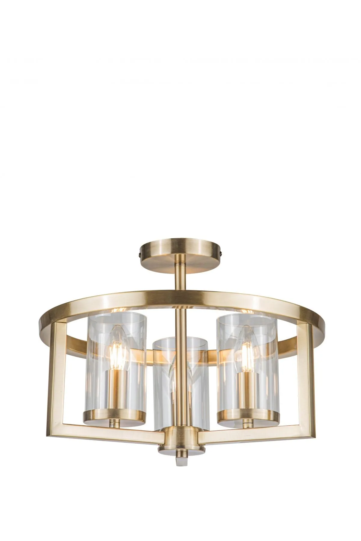 COS 3 Light Semi Flush Antique Brass - ID 13321