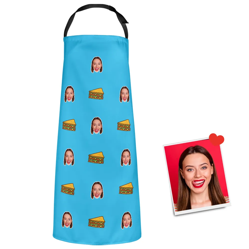 Custom Face Apron Cartoom Photo Apron - Sandwich