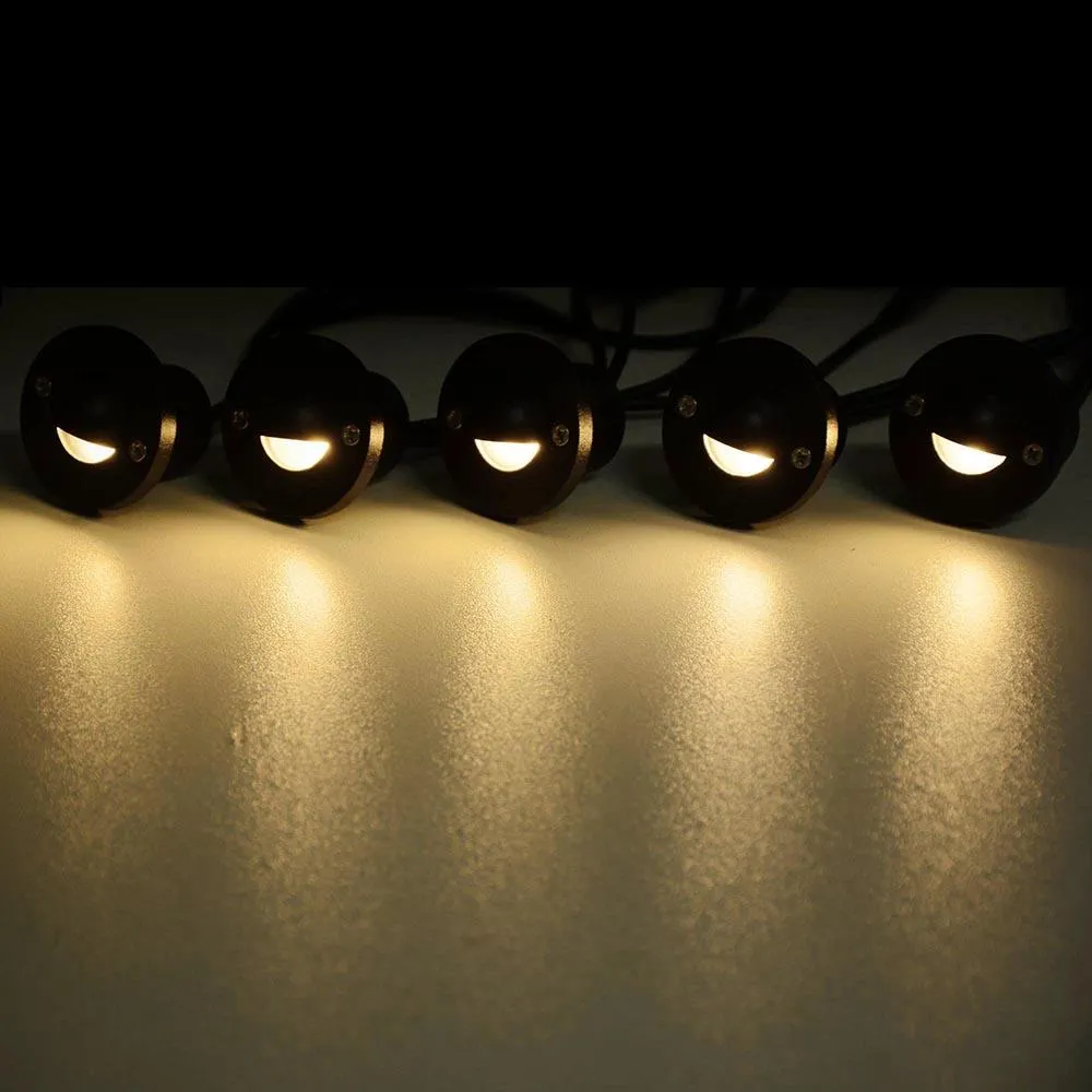 DIY 10x Waterproof LED Step Deck Lights w/ Transformer Warm White